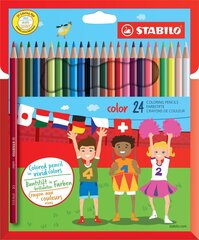 Stabilo цветные карандаши Fluo, 24 шт. цена и информация | Принадлежности для рисования, лепки | pigu.lt