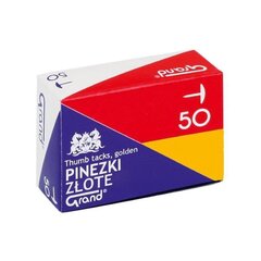 Булавки золотого цвета, 50 шт. цена и информация | Kanceliarinės prekės | pigu.lt