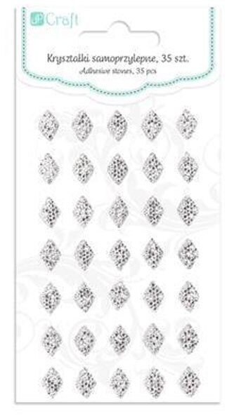 Dekoratyviniai lipnūs kristalai, Deimantai, 35 vnt. цена и информация | Aplikacijos, papuošimai, lipdukai | pigu.lt