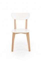 2-jų kėdžių komplektas Buggi, baltas/rudas kaina ir informacija | Virtuvės ir valgomojo kėdės | pigu.lt