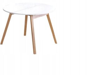 Складной стол Halmar Ruben, белый/коричневый цвет цена и информация | Кухонные и обеденные столы | pigu.lt