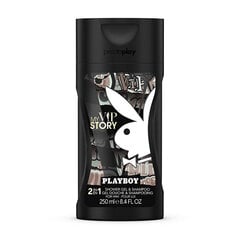 Dušo želė vyrams Playboy My VIP Story 2 In 1 Shower Gel & Shampoo, 250 ml kaina ir informacija | Playboy Apranga, avalynė, aksesuarai | pigu.lt