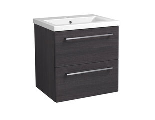 Apatinė vonios spintelė RB Bathroom Scandic su praustuvu 51 cm, juoda kaina ir informacija | RB bathroom Baldai ir namų interjeras | pigu.lt