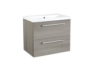Нижний шкафчик для ванной комнаты RB Bathroom Scandic с раковиной 61 см, серый цена и информация | Шкафчики для ванной | pigu.lt