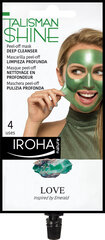 Valomoji veido kaukė su Iroha Talisman Collection Green, 4 kartams kaina ir informacija | Veido kaukės, paakių kaukės | pigu.lt