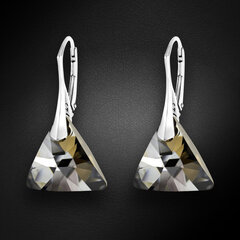 Sidabriniai auskarai moterims DiamondSky Osiris (Silver Night) su Swarovski kristalais kaina ir informacija | Auskarai | pigu.lt