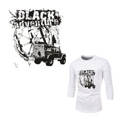 Labai didelė klijuojama aplikacija Visureigis Black adventure kaina ir informacija | Aplikacijos, papuošimai, lipdukai | pigu.lt