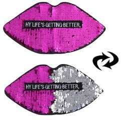 Labai didelė prisiuvama aplikacija Lūpos rožinės Hy lifes getting better, keičianti spalvą kaina ir informacija | Aplikacijos, papuošimai, lipdukai | pigu.lt