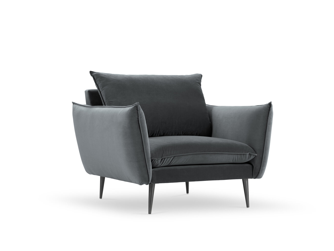 Fotelis Milo Casa Elio, pilkas/juodas kaina ir informacija | Svetainės foteliai | pigu.lt