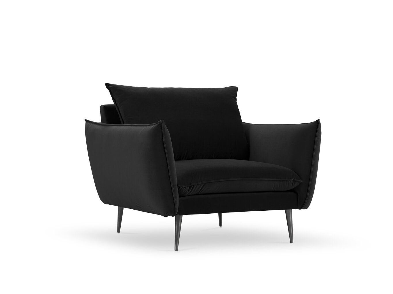 Fotelis Milo Casa Elio, juodas kaina ir informacija | Svetainės foteliai | pigu.lt