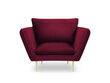Fotelis Mazzini Sofas Verveine, raudonas kaina ir informacija | Svetainės foteliai | pigu.lt