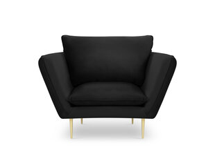Fotelis Mazzini Sofas Verveine, juodas kaina ir informacija | Svetainės foteliai | pigu.lt