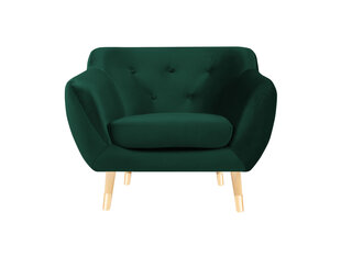 Fotelis Mazzini Sofas Amelie, tamsiai žalias/rudas kaina ir informacija | Svetainės foteliai | pigu.lt