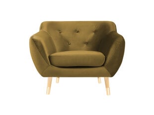 Кресло Mazzini Sofas Amelie, желтое/коричневое цена и информация | Кресла в гостиную | pigu.lt