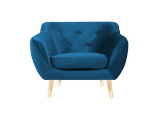 Кресло Mazzini Sofas Amelie, синее/коричневое цена и информация | Кресла в гостиную | pigu.lt