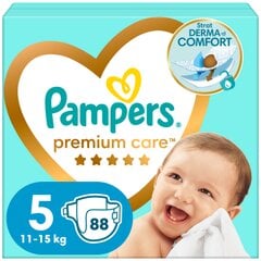 Sauskelnės Pampers Premium Care, Mega Box, 5 dydis, 11-16 kg, 88 vnt. kaina ir informacija | Pampers Išparduotuvė | pigu.lt