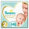 Sauskelnės Pampers Premium Care, Mega Box, 2 dydis, 4-8 kg, 148 vnt.