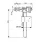 Vandens pripildymo mechanizmas Alcaplast A16, šoninis, 1/2" цена и информация | Priedai unitazams, bidė | pigu.lt