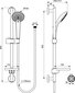 Dušo komplektas Ideal Standard IdealRain, 600 mm dušo stovas, 3 funkcijų 100mm dušo galvutė, 1750 mm dušo žarna, muilinė. B9415AA kaina ir informacija | Dušo komplektai ir panelės | pigu.lt