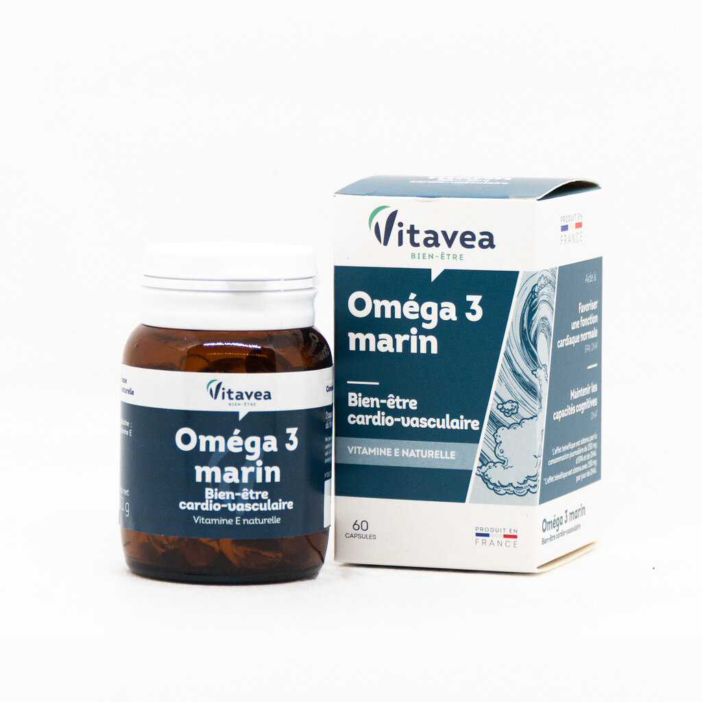 Maisto papildas Vitavea Omega 3 su natūraliu vitaminu E, 60 kapsulių kaina ir informacija | Vitaminai, maisto papildai, preparatai gerai savijautai | pigu.lt