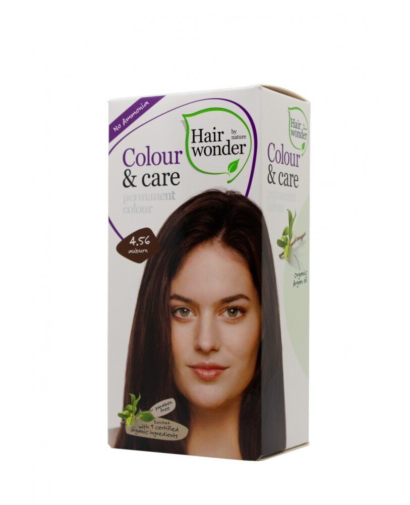 Hairwonder Colour & Care ilgalaikiai plaukų dažai be amoniako spalva kaštono 4.56 kaina ir informacija | Plaukų dažai | pigu.lt