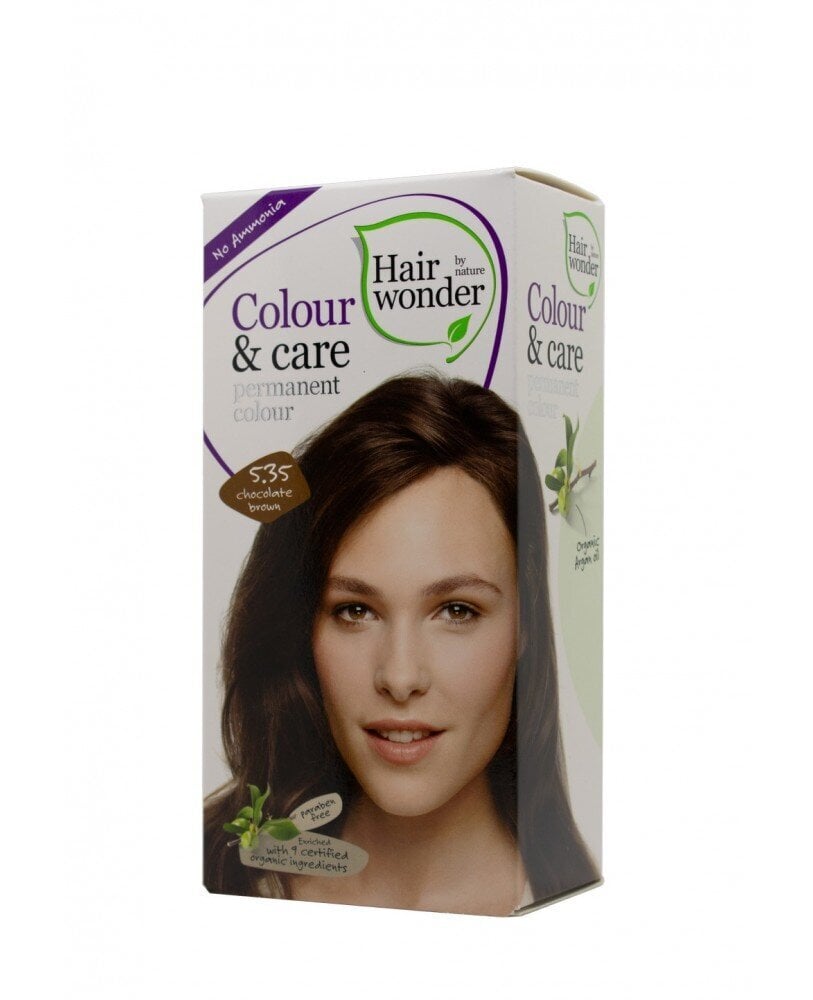 Hairwonder Colour & Care ilgalaikiai plaukų dažai be amoniako spalva šokolado ruda 5.35 цена и информация | Plaukų dažai | pigu.lt