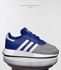 Adidas Originals Marathon Tech vyriški kedai laisvalaikiui. mėlyna / balta / pilka spalva kaina ir informacija | Adidas Originals Apranga, avalynė, aksesuarai | pigu.lt