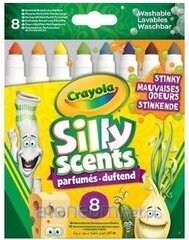 Flomasteriai Crayola Silly Scents, 8 spalv. kaina ir informacija | Piešimo, tapybos, lipdymo reikmenys | pigu.lt