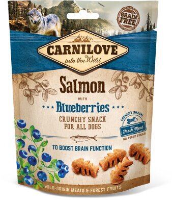 Carnilove Dog skanėstas Salmon and Blueberries, 200 g цена и информация | Skanėstai šunims | pigu.lt