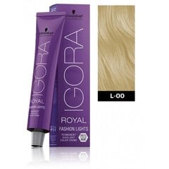 Ilgalaikiai plaukų dažai Schwarzkopf Professional Igora Royal Fashion Lights, L-00 balta, 60 ml kaina ir informacija | Plaukų dažai | pigu.lt