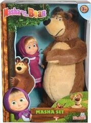 Rinkinys Simba Masha and The Bear: lėlytė Maša 13 cm ir lokys 25 cm kaina ir informacija | Žaislai mergaitėms | pigu.lt