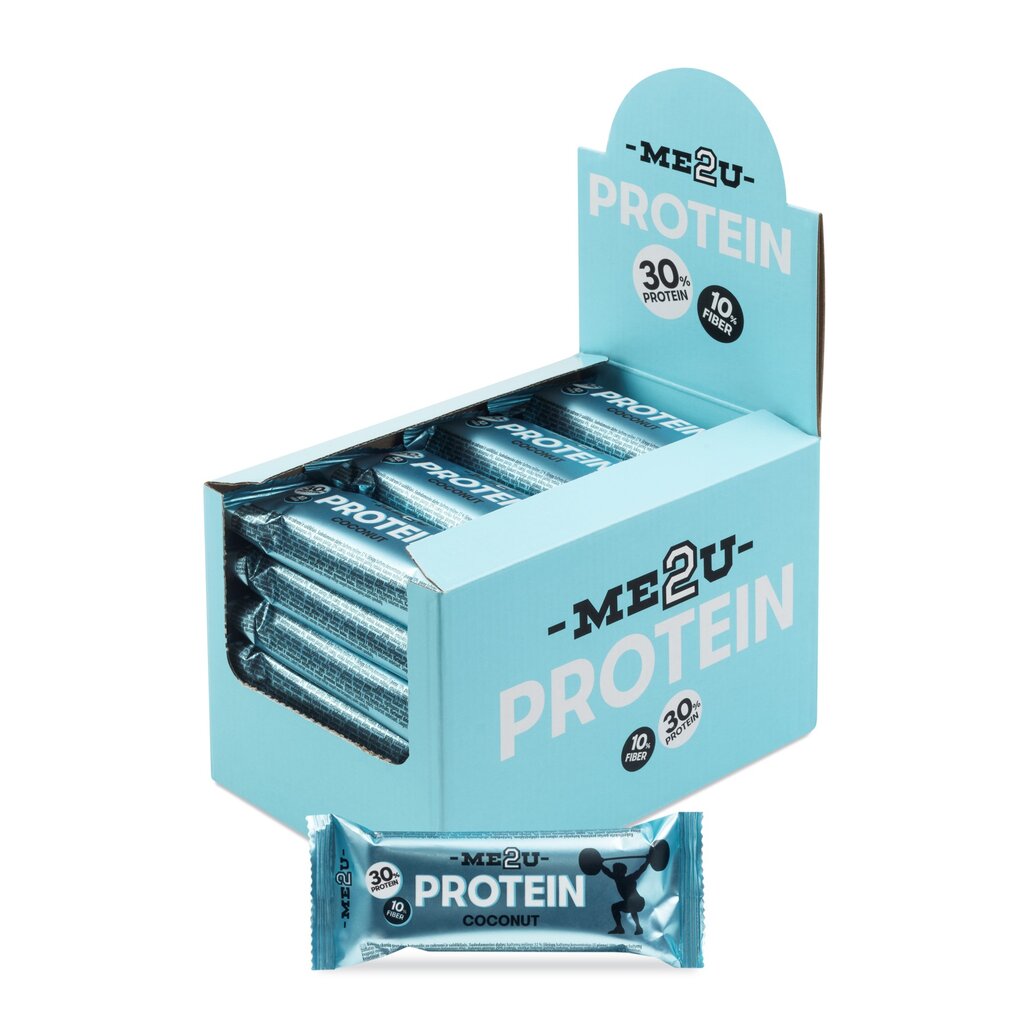 Proteininis batonėlis Me2U, 24 x 60 g, kokosų skonio kaina ir informacija | Batonėliai | pigu.lt