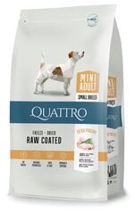 QUATTRO полноценный сухой корм для взрослых собак мелких пород с большим количеством птицы 7 кг цена и информация |  Сухой корм для собак | pigu.lt