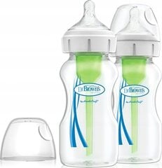 Maitinimo buteliukas Dr. Brown's Options+ WB92600, 0+ mėn, 270 ml, 2 vnt. kaina ir informacija | Buteliukai kūdikiams ir jų priedai | pigu.lt