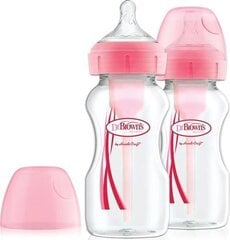 Maitinimo buteliukas Dr. Brown's Options+ WB92601, 0+ mėn, 270 ml, 2 vnt. kaina ir informacija | Buteliukai kūdikiams ir jų priedai | pigu.lt