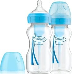 Maitinimo buteliukas Dr. Brown's Options+ WB92602, 0+ mėn, 270 ml, 2 vnt. kaina ir informacija | Buteliukai kūdikiams ir jų priedai | pigu.lt