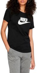 Nike женская футболка Sportswear Essential, черная цена и информация | Женские футболки | pigu.lt