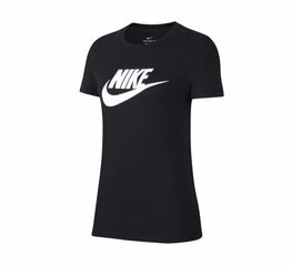 Nike женская футболка Sportswear Essential, черная цена и информация | Женские футболки | pigu.lt