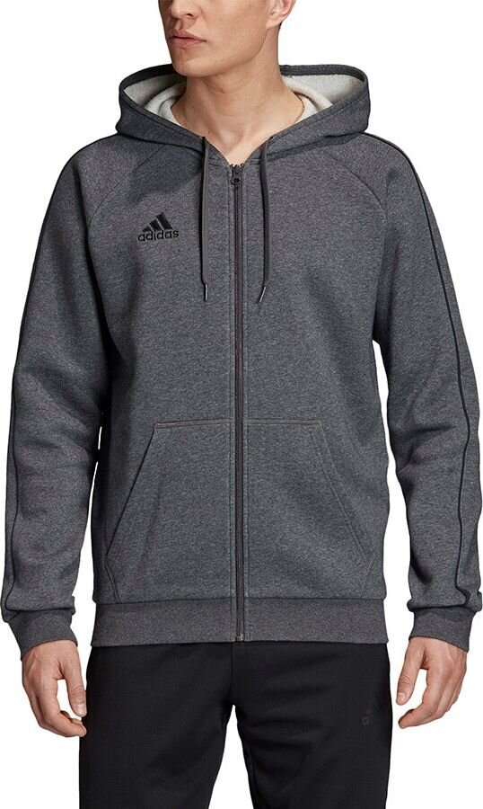 Džemperis vyrams Adidas Core 18 Fz FT8070, pilkas цена и информация | Džemperiai vyrams | pigu.lt