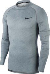 Спортивная футболка мужская Nike Pro Top LS Tight Mock M BV5592-085, серая цена и информация | Мужская спортивная одежда | pigu.lt