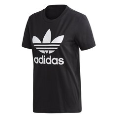 Футболка женская Adidas Trefoil, черная цена и информация | Женские футболки | pigu.lt