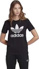 Marškinėliai moterims Adidas Trefoil FM3311, juodi kaina ir informacija | Adidas Originals Apranga, avalynė, aksesuarai | pigu.lt