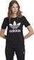 Marškinėliai moterims Adidas Trefoil FM3311, juodi kaina ir informacija | Marškinėliai moterims | pigu.lt
