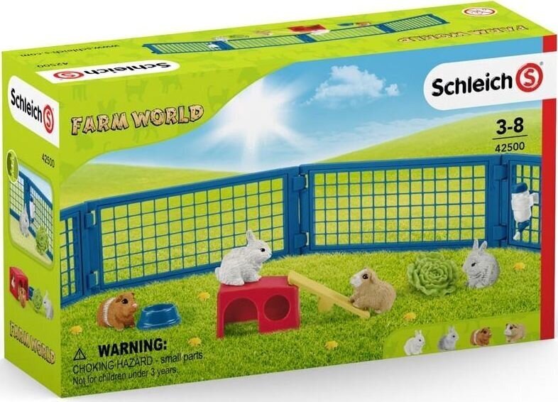 Triušių ir jūrų kiaulyčių ūkis Farm World Schleich, 42500 kaina ir informacija | Žaislai mergaitėms | pigu.lt