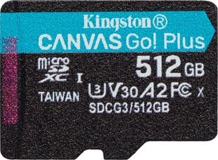 Карта памяти Kingston SDCG3/512-GBSP цена и информация | Карты памяти для телефонов | pigu.lt