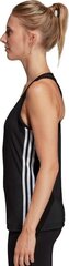 Футболка женская Adidas W D2M 3S Tank W DU2056, черная цена и информация | Женские футболки | pigu.lt