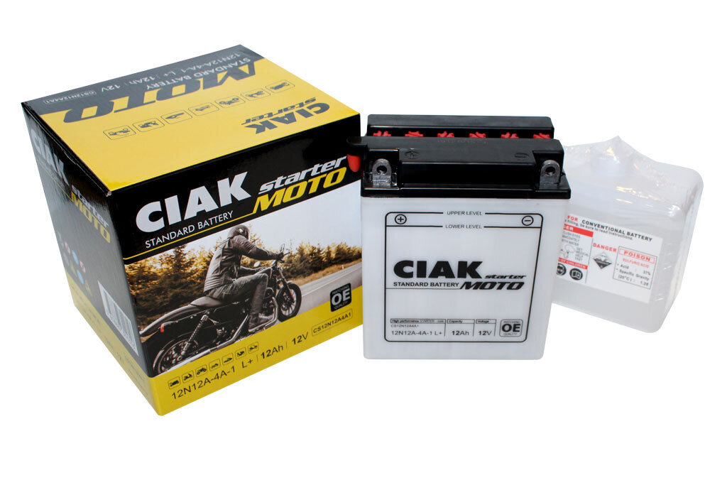 Akumuliatorius CIAK 12N12A-4A 12Ah 12V kaina ir informacija | Moto akumuliatoriai | pigu.lt