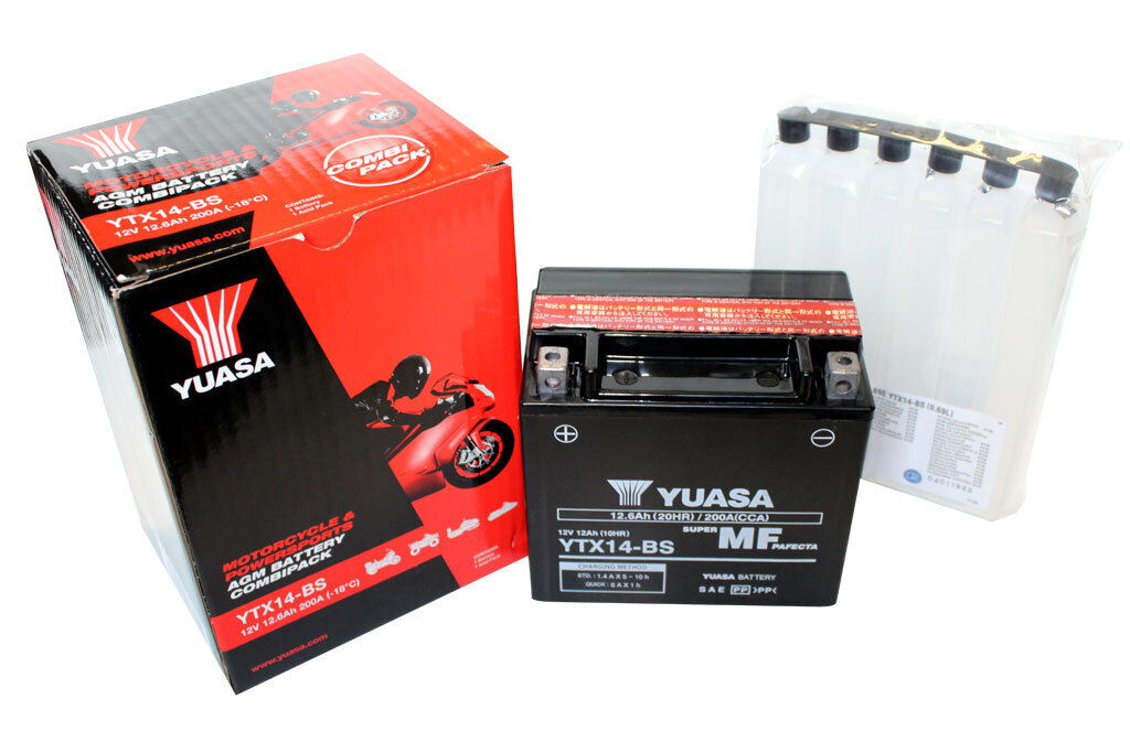 Akumuliatorius motociklui Yuasa 12V 12Ah YTX14-BS kaina ir informacija | Moto akumuliatoriai | pigu.lt