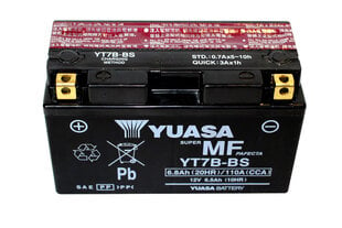 Аккумулятор для мотоцикла Yuasa 12В 6.5Ач YT7 B-BS цена и информация | Мото аккумуляторы | pigu.lt