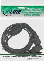 InLine InLine IEC 3x czarny 1m kaina ir informacija | Įkrovikliai nešiojamiems kompiuteriams | pigu.lt